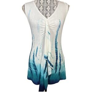 Karen Kane Women's Summer Seas Cascade Tank / Size Medium